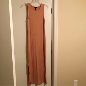 Peach-pink maxi dress